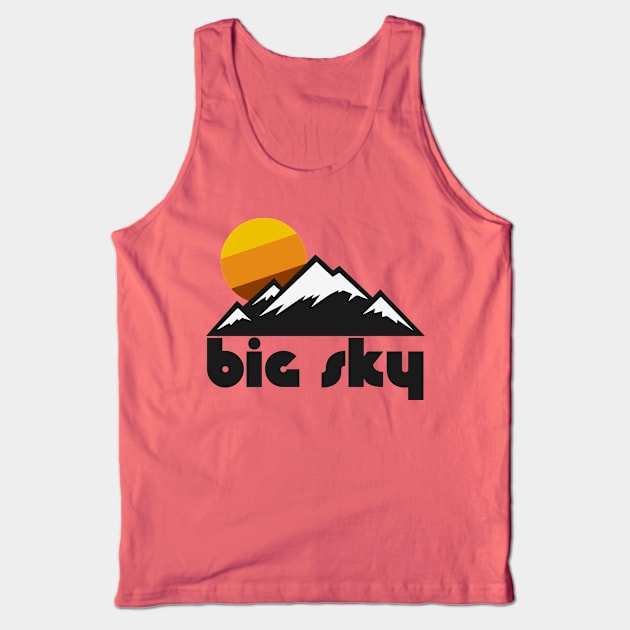 Retro Big Sky Montana ))(( Tourist Souvenir Travel Design Tank Top by darklordpug